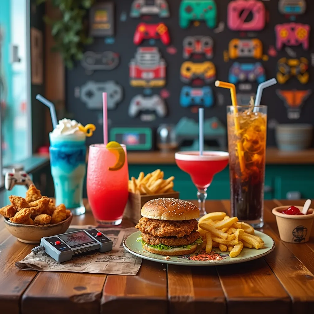 Cafe food and drinks