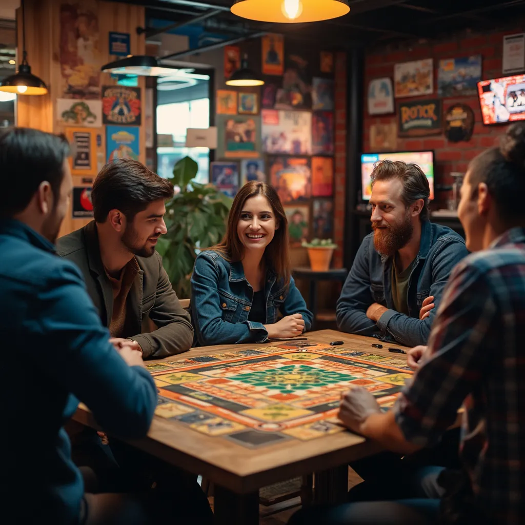 Professionals at a team-building event